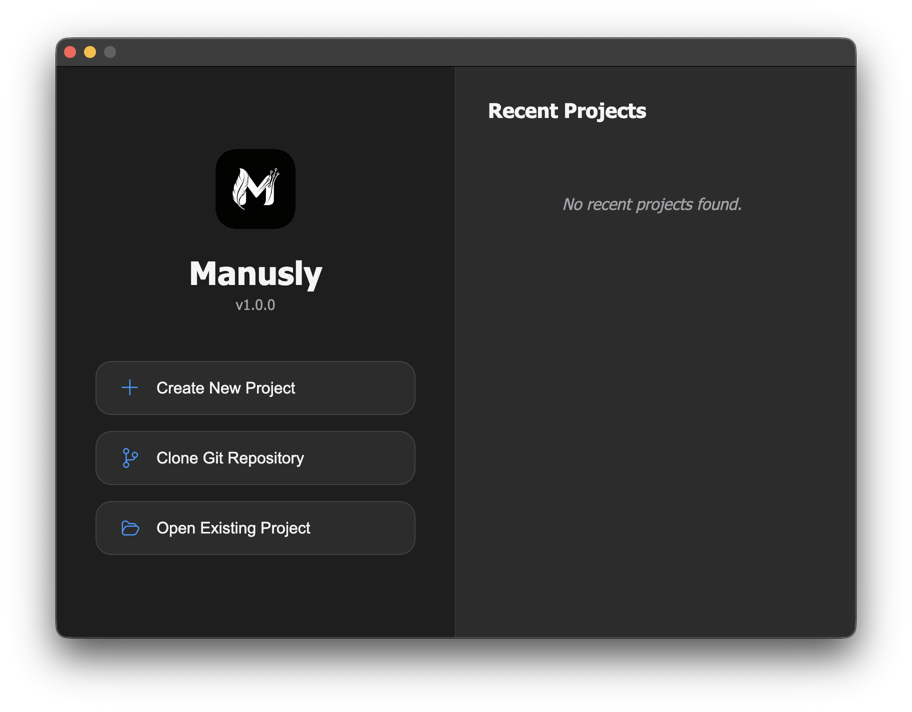 Manusly Welcome Window